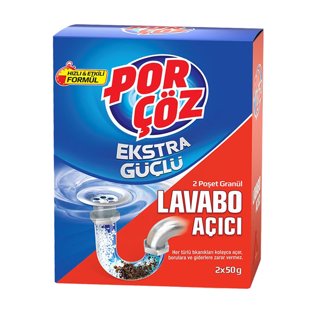 Гранульований засіб для прочищення труб Porcoz, 2*50 г
